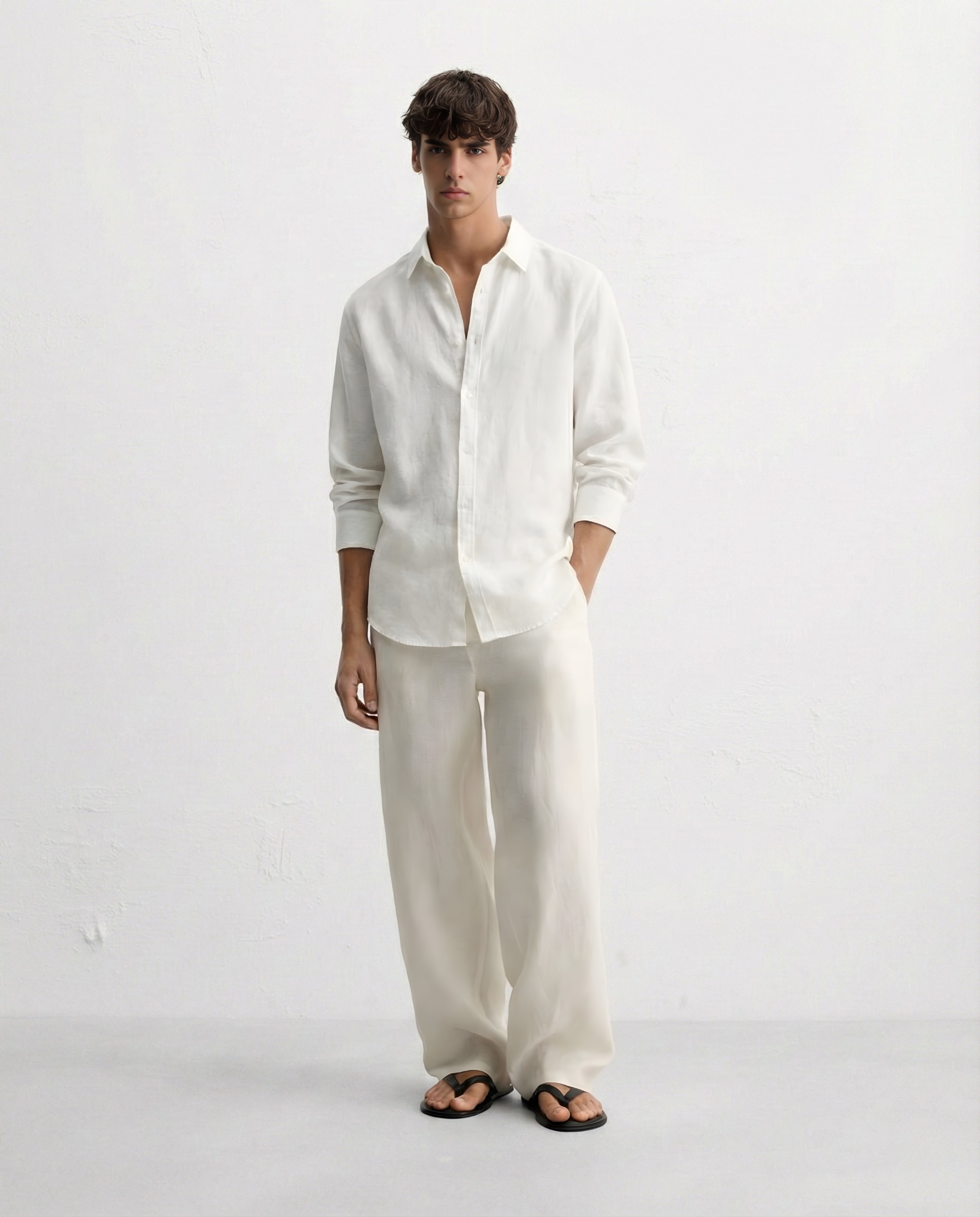 Camisa Linaje V1 - Lino Premium.