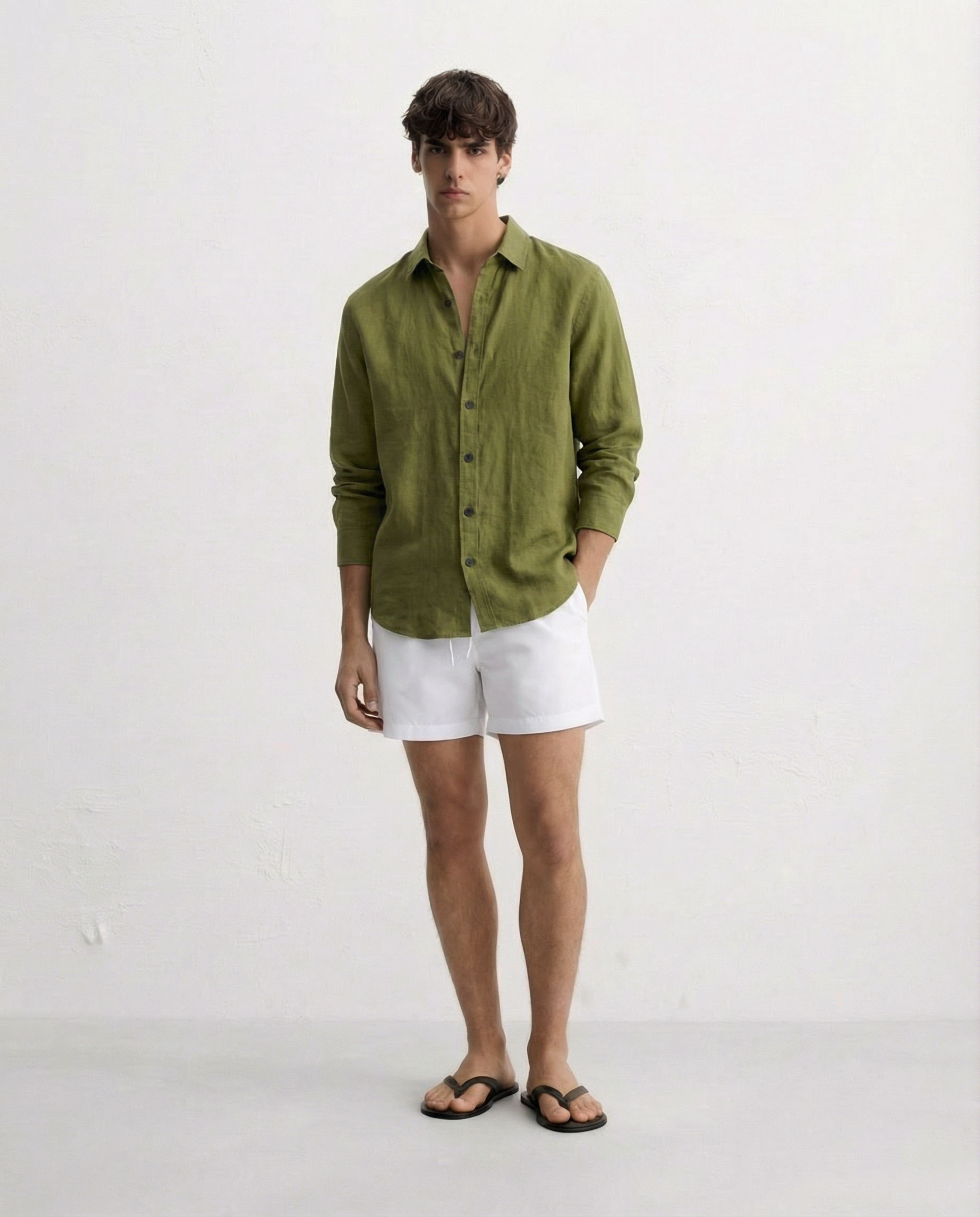 Camisa Linaje V1 - Lino Premium.